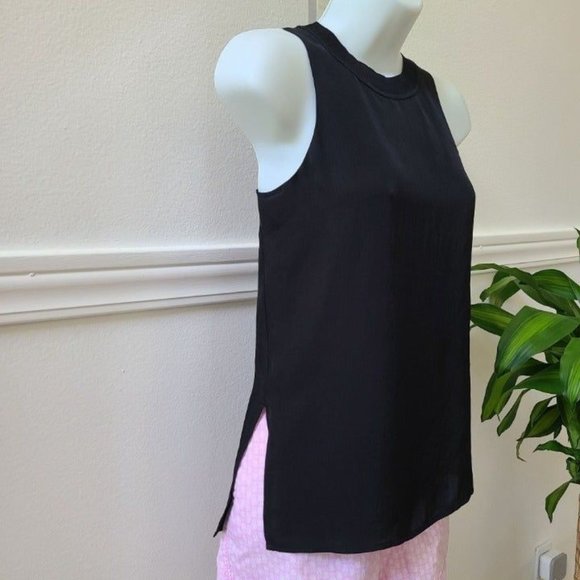 Vince Crew Neck Triacetate Black Top, Size XS - Picture 6 of 10